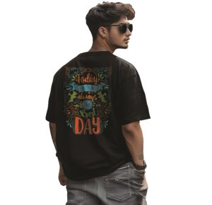 Best Day Quote Graphic Black Unisex Oversized T shirt By Digi Cloth®